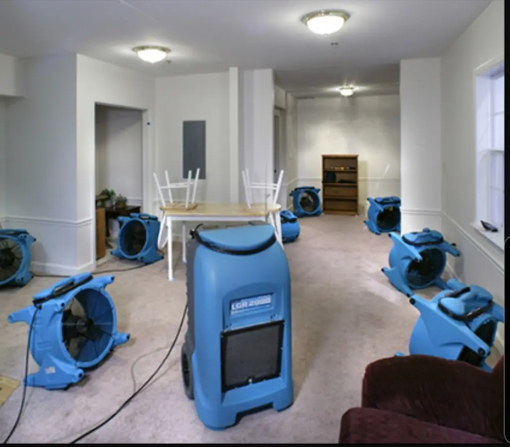 Air movers and dehumidifier setup for Water Extraction & Removal in Los Lunas